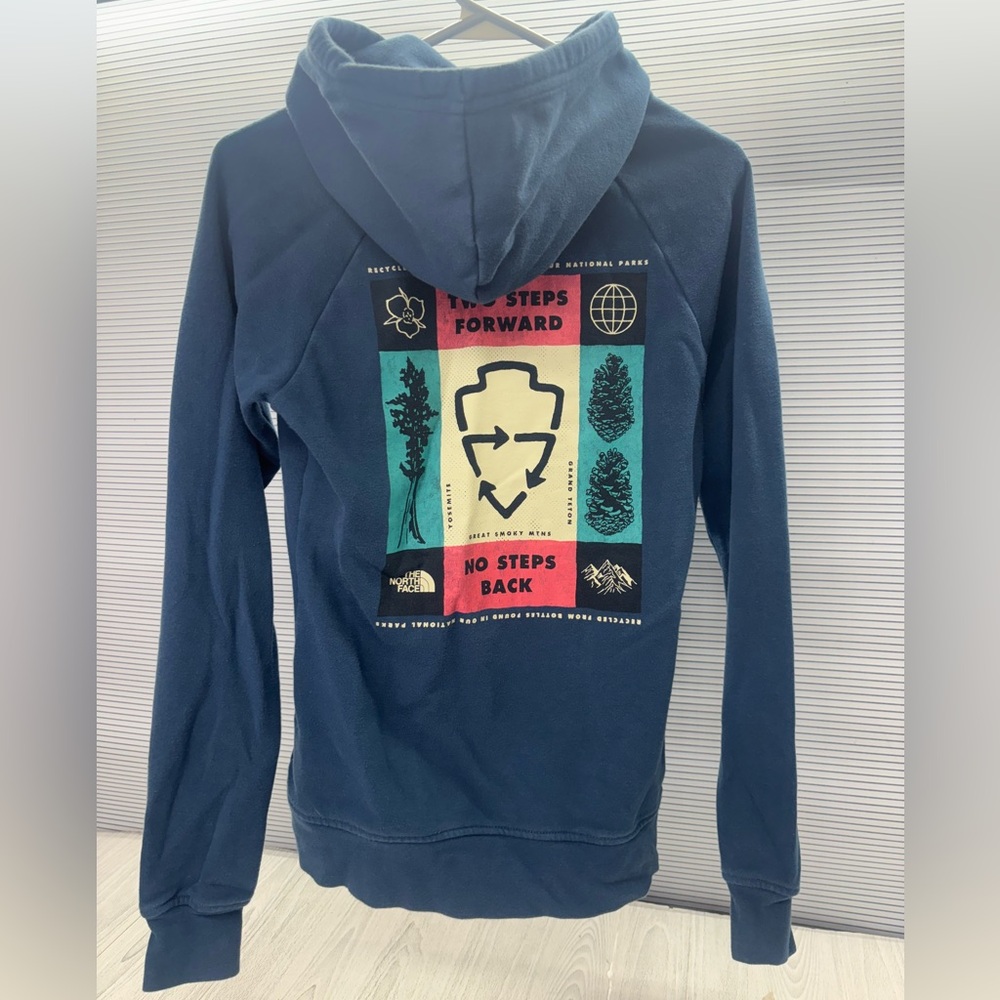 The North Face Blue Graphic Hoodie - Size Women’s XS